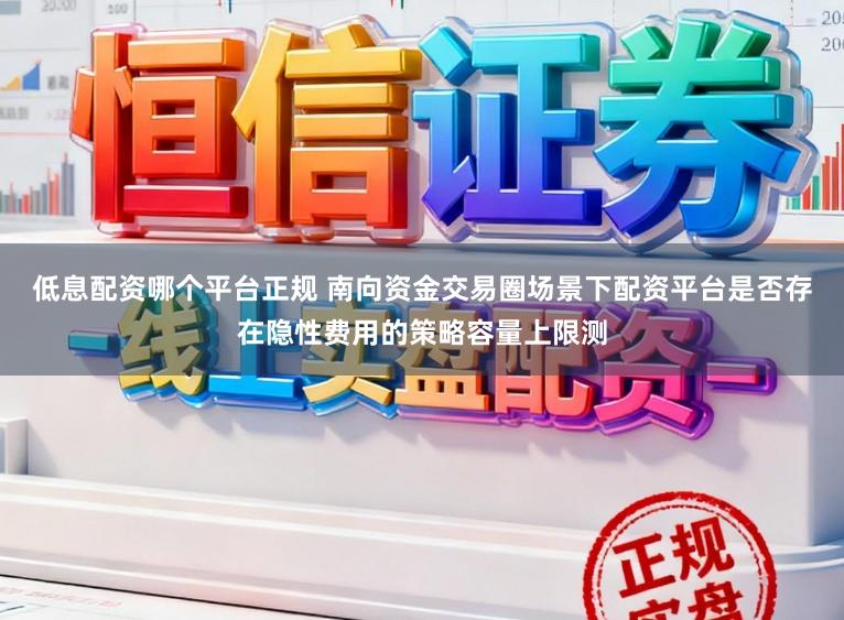 低息配资哪个平台正规 南向资金交易圈场景下配资平台是否存在隐性费用的策略容量上限测