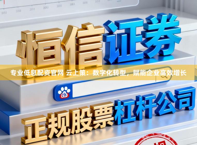 专业低息配资官网 云上策：数字化转型，赋能企业高效增长